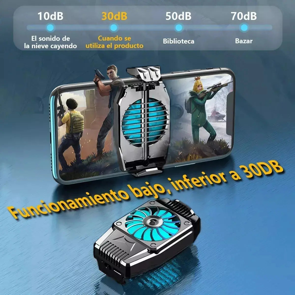 Ventilador Gamer De Refrigeración Ajustable Para Celular